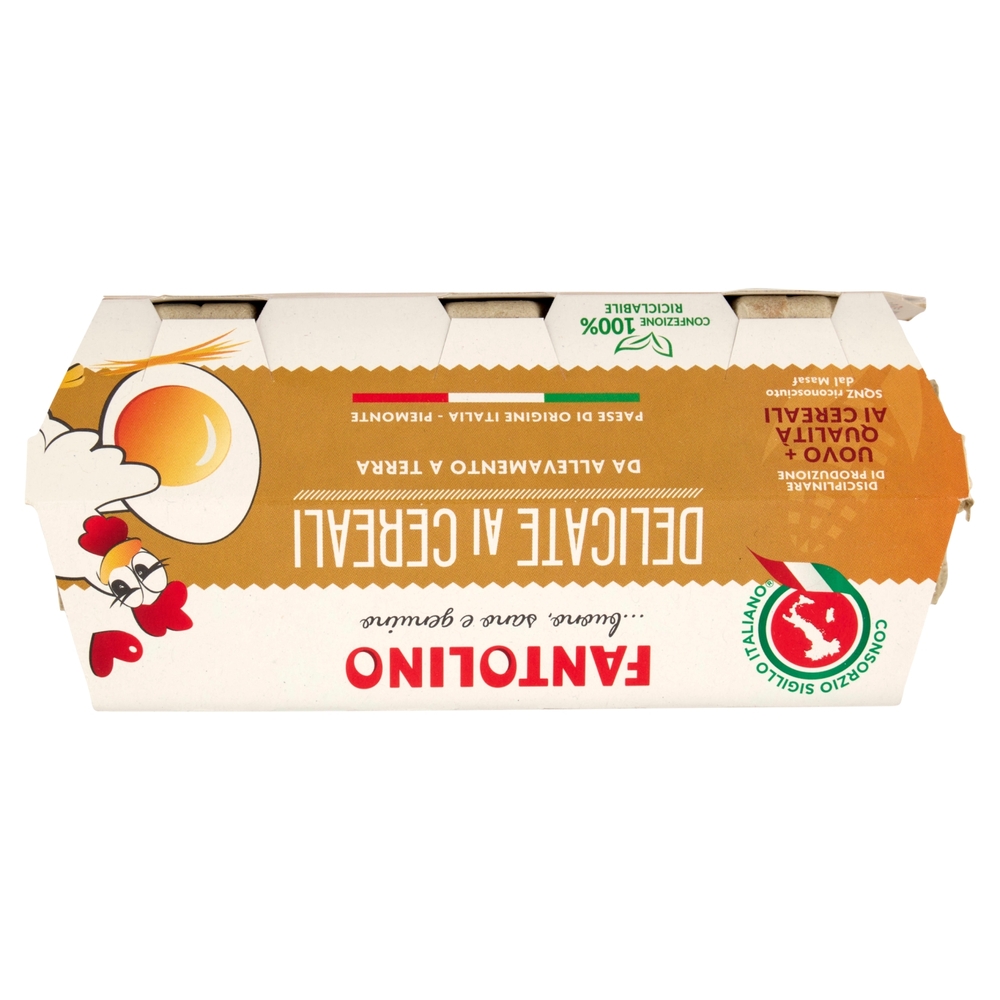 Fantolino Delicate ai Cereali da Allevamento a Terra 6 Uova Fresche 330 g